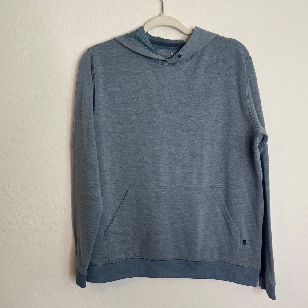 Free Fly Mens Lightweight Bamboo Hoodie Size M Blue Pullover Performance Soft